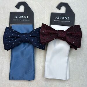 Alfani Men’s Bow Tie and Pocket Square Bundles- 2 Sets